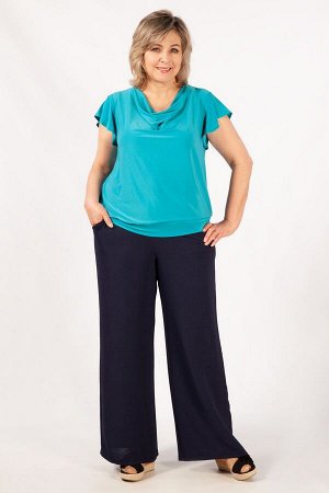 Брюки темно-синий
Летние брюки палаццо - самый горячий тренд этого сезона. Пояс на резинке, втачные карманы, комфортная высокая посадка. Эффект мятости ткани придает брюкам оригинальности. Брюки прямы