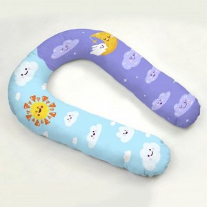Фотонаволочка к подушке для беременных Солнце и луна
