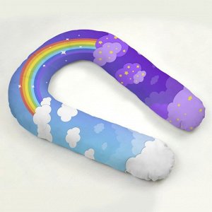 Фотонаволочка к подушке для беременных День-ночь с радугой