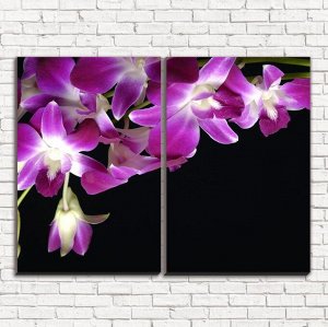 Модульная картина Фиолетовая орхидея арт. 2-1