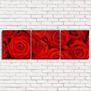 Модульная картина Красные розы арт. 3-3