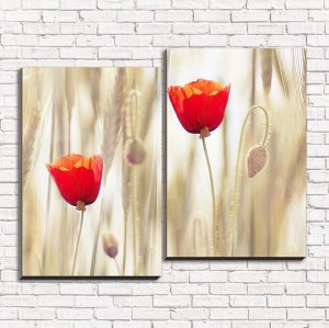 Модульная картина Два тюльпана арт. 2-1