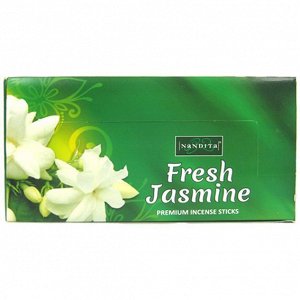 Nandita прямоуг. благовония Fresh Jasmine СВЕЖИЙ ЖАСМИН 15 гр. блок 12 шт.