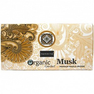 Nandita прямоуг. благовония Organic Musk МУСК 15 гр. блок 12 шт.