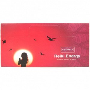 Nandita прямоуг. благовония Reiki Energy ЭНЕРГИЯ РЕЙКИ 15 гр. блок 12 шт.
