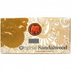 Nandita прямоуг. благовония Sandalwood САНДАЛОВОЕ ДЕРЕВО 15 гр. блок 12 шт.