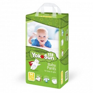 YokoSun детские подгузники-трусики ECO размер М (6-10кг.) 48шт. 5296