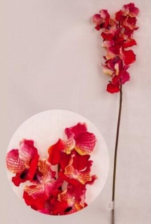 Орхидея гелевая Ванда 92см цвет красный