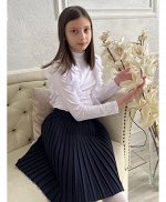 Синяя школьная плиссированная юбка для девочки Цвет: синий