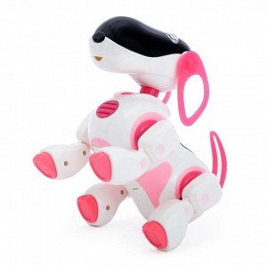 Робот-собака «Киберпёс Ки-Ки», радиоуправляемый, интерактивный, русское озвучивание, световые эффекты, цвет розовый