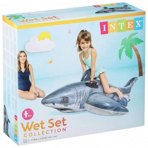 Игрушка для плавания «Акула», 173 х 107 см, от 3 лет, 57525NP INTEX
