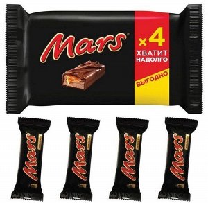 Mars  шоколадный батончик, пачка 4шт по 40.5г