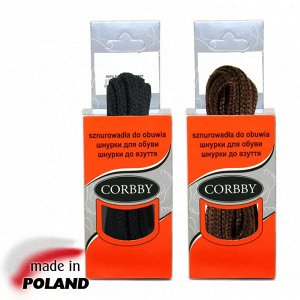 CORBBY- Шнурки  150см круглые толстые с пропиткой черный, черный, 5510