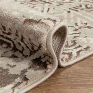 Ковер Ковер GERA 0.8*1.5 дизайн Q974B BEIGE/BEIGE / 0.8x1.5 /  / Высота ворса, мм 8 / Heat-Set — полиэстер / Казахстан / Вес, кг нет данных /
