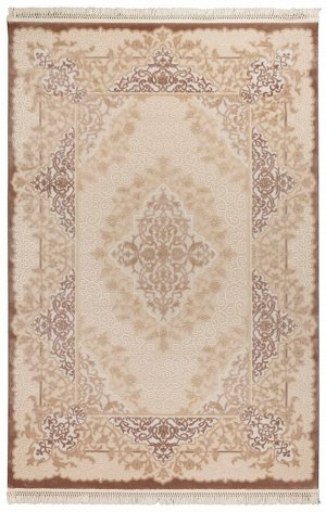 Ковер Ковер Авангард 3439D. BEIGE - CREAM. прямой 1.0х2.0 /  / 1.0x2.0 / прямоугольник / Высота ворса 12 мм / Акрил / Основные цвета Беж и цвет венге / Турция