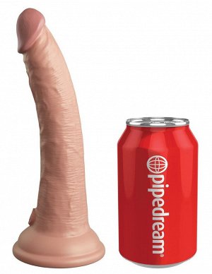 Телесный фаллоимитатор 7" Silicone Dual Density Cock - 21 см.