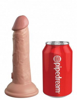 Телесный фаллоимитатор 6" Silicone Dual Density Cock - 17 см.