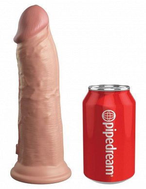 Телесный фаллоимитатор 8" Silicone Dual Density Cock - 22,8 см.