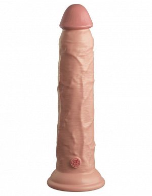Телесный фаллоимитатор 9" Silicone Dual Density Cock - 25,4 см.