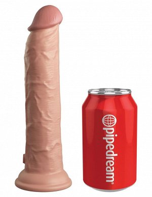 Телесный фаллоимитатор 9" Silicone Dual Density Cock - 25,4 см.
