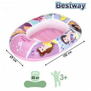 Лодочка надувная Princess, 102 х 69 см, от 3-6 лет, цвета микс, 91044 Bestway