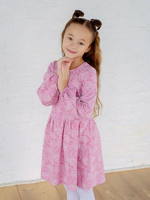 Платье Моана зефирное кружево (104, розовый)