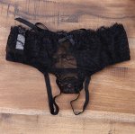 Трусики черные с доступом и завязками / арт. 21093-48