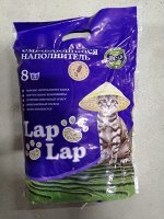 Наполнитель Lap Lap комкующийся соевый смываемый 8 литров/4кг с ароматом лаванды