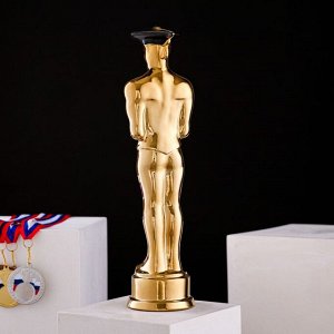 Статуэтка "Оскар Выпускник", булат, золотистая, керамика, 31.5 см