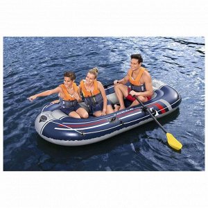 Лодка Treck X2, 2-местная, 255 х 127 х 36 см, вёсла 124 см, насос, до 225 кг, 61068 Bestway