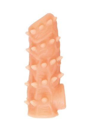 Насадка реалистичная KOKOS NUDE SLEEVE с дополнительной стимуляцией, TPE, телесная, 12 см
