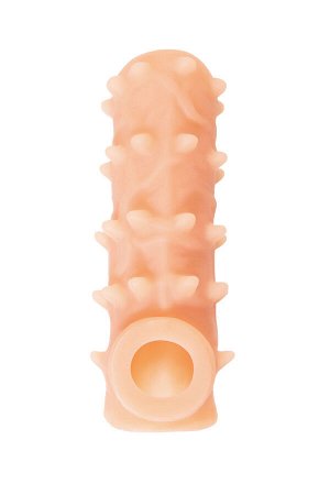 Насадка реалистичная KOKOS NUDE SLEEVE с дополнительной стимуляцией, TPE, телесная, 10 см