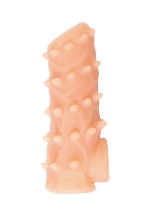 Насадка реалистичная KOKOS NUDE SLEEVE с дополнительной стимуляцией, TPE, телесная, 10 см