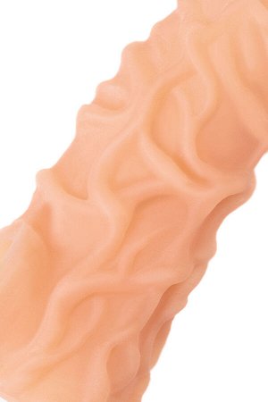 Насадка реалистичная KOKOS NUDE SLEEVE с дополнительной стимуляцией, TPE, телесная, 10 см