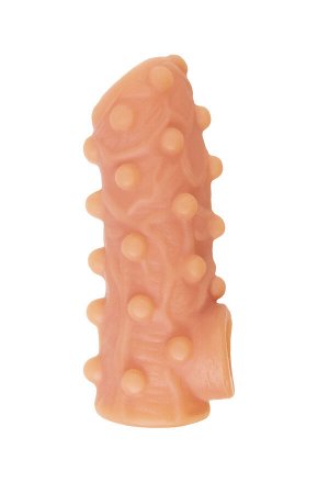 Насадка реалистичная KOKOS NUDE SLEEVE с дополнительной стимуляцией, TPE, телесная, 14 см