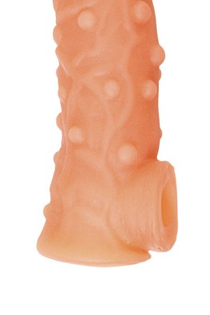 Насадка реалистичная KOKOS NUDE SLEEVE с дополнительной стимуляцией, TPE, телесная, 12 см