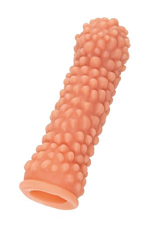 Насадка реалистичная KOKOS PENIS SLEEVE с дополнительной стимуляцией, TPE, телесная, 16.5 см