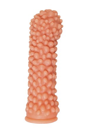 Насадка реалистичная KOKOS PENIS SLEEVE с дополнительной стимуляцией, TPE, телесная, 16.5 см