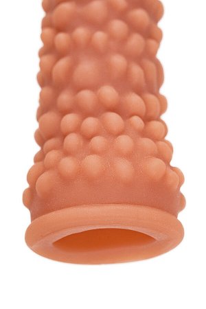Насадка реалистичная KOKOS PENIS SLEEVE с дополнительной стимуляцией, TPE, телесная, 16.5 см