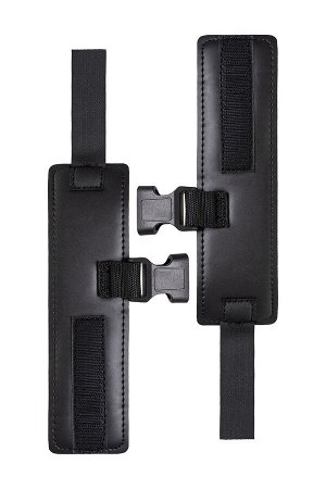 Ошейник с наручниками TOYFA Theatre, PVC, черный, 44 см