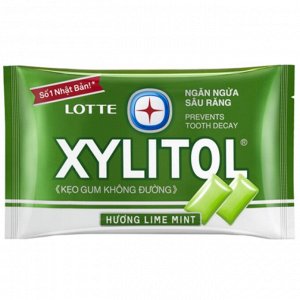 Резинка жевательная Xylitol Lime Mint "Лайм и мята", Thai Lotte, 11,6г, блистер, 1/10/200