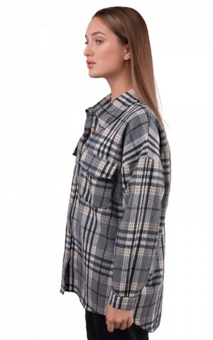 Рубашка женская в клетку 252597, размер 46-50