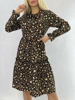 Платье Женское 7507 "Леопард - Бант Ворот" №3