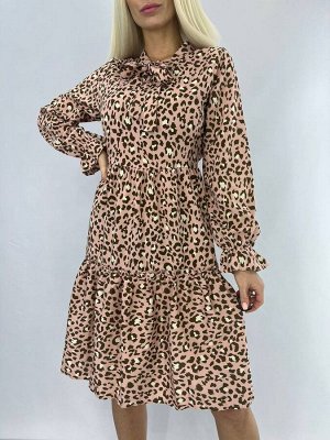 Платье Женское 7507 "Леопард - Бант Ворот" №2