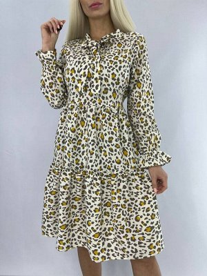 Платье Женское 7507 "Леопард - Бант Ворот" №1