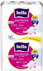 Супертонкие прокладки bella Perfecta Ultra Maxi rose deo fresh по 16 шт.