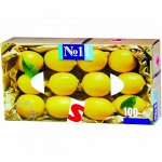 Платочки универсальные bella №1 двухслойные с запахом лимона, 100 шт./уп.
