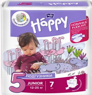 Подгузники для детей Bella Baby Happy Junior 7 шт, вес 12-25 кг