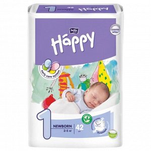 Подгузники Bella Baby Happy Newborn 1 (2-5 кг) 1 шт. для девочек