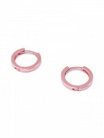 Серебряные серьги-кольца &quot;Base&quot; pink, 15 мм, арт. 31088